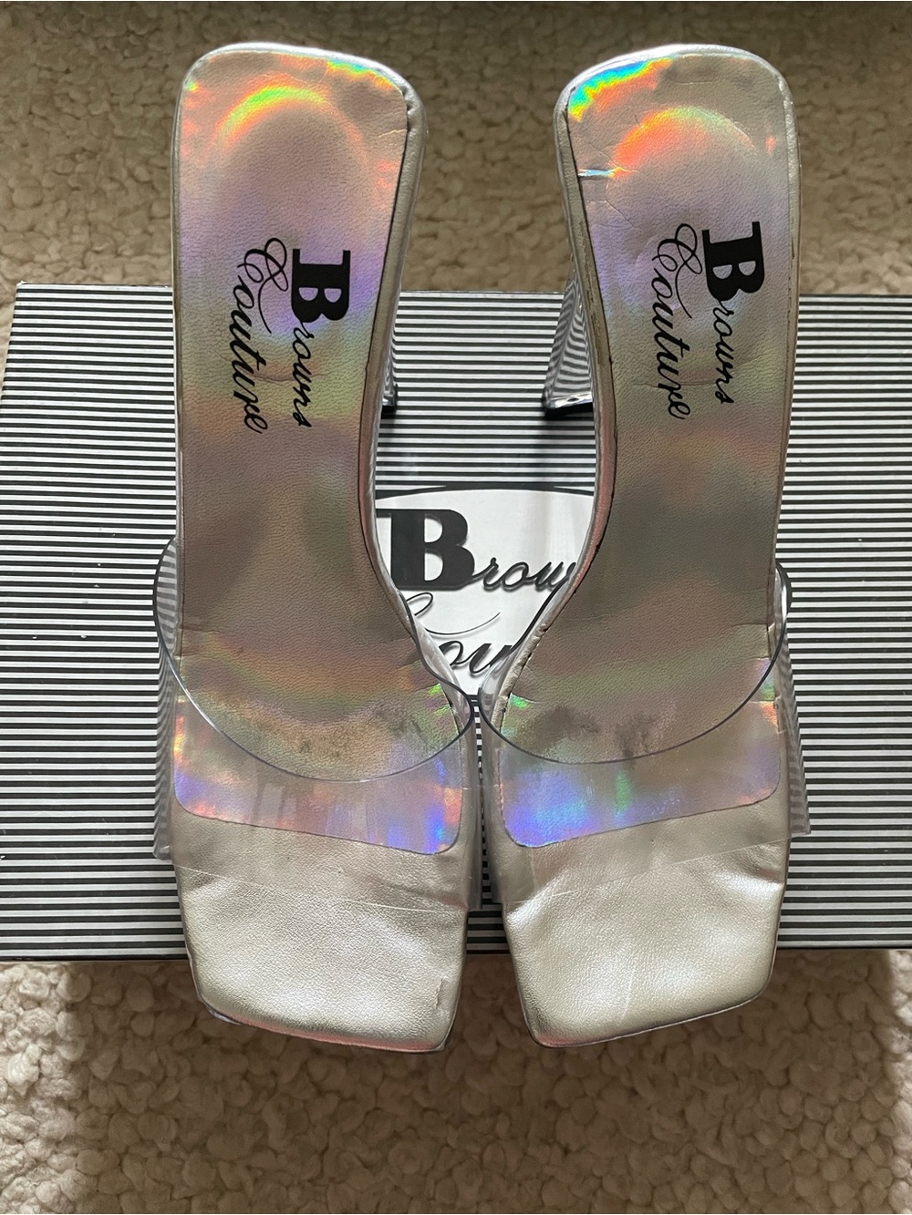 Early 2000’s Clear Slide Heels
